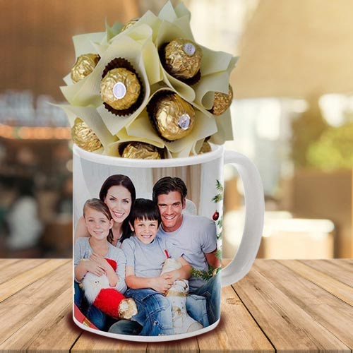 Lovely Personalized Coffee Mug with Ferrero Rocher