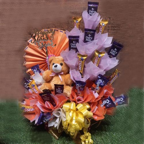 Delectable Assorted Cadbury Chocolates Arrangement for New Year