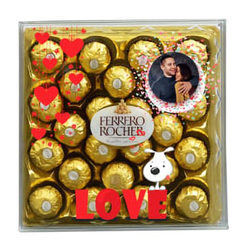 Ferrero Rocher with Heart-theme Personalized Pic