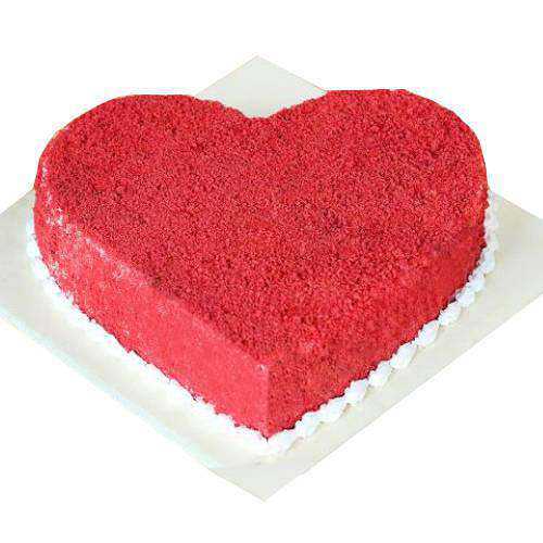 Sumptuous Red Velvet Cake in Heart-Shape