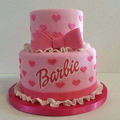 Sensational Two Tier Barbie Cake for Kids