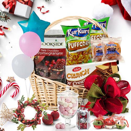 Delightful Christmas Celebration Gift Basket