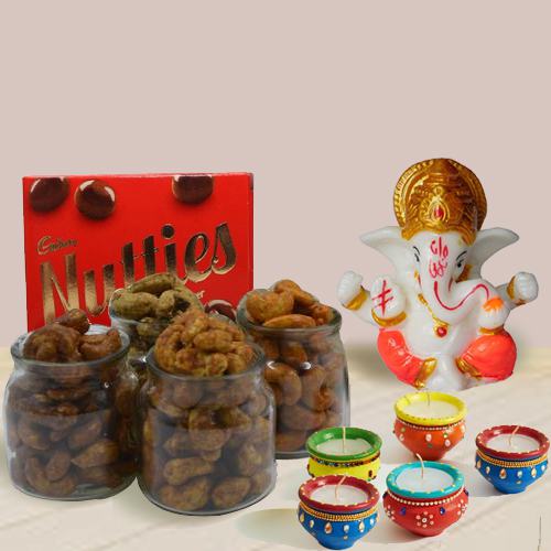 Distinctive Flavored Cashews Pack with Lord Idol N Matka Diya