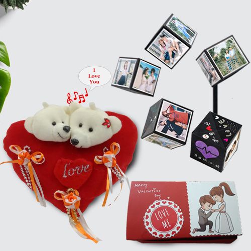 Excellent Personalized Photo PopUp Box with ILU Singing Heart