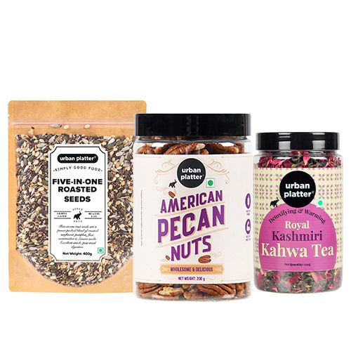 Yummy Urban Platter Gift Combo of Seeds with Nuts N Tea