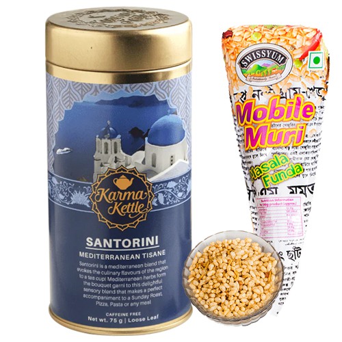 Premium Santorini Tea with Tea Time Snacks