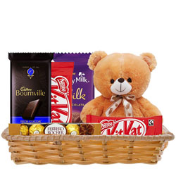 Exclusive Gift Hamper of Chocolates with Teddy