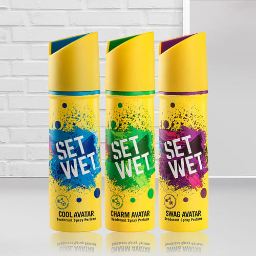 Enthralling Pack of 3 Set Wet Deodorant Spray Perfume