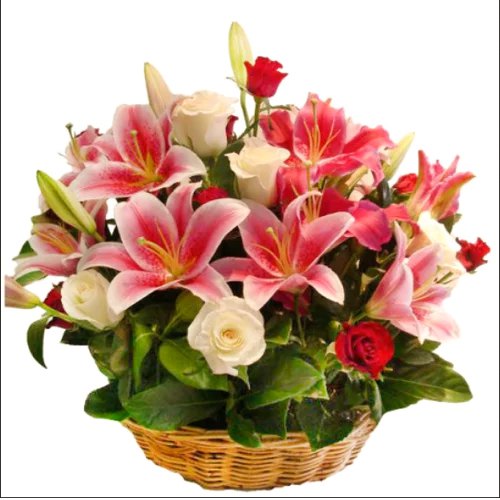 Wonderful Lilies N Roses Arrangement