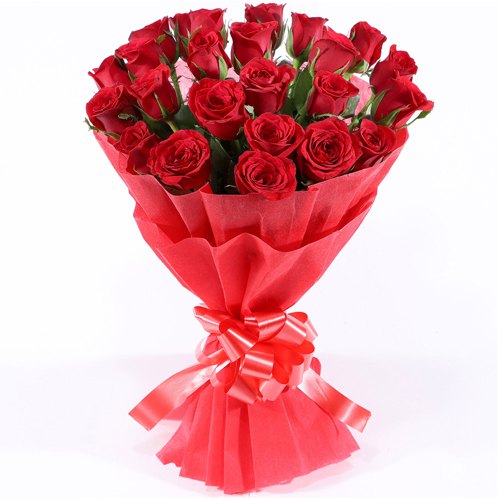 Pleasant Bouquet of Red Roses