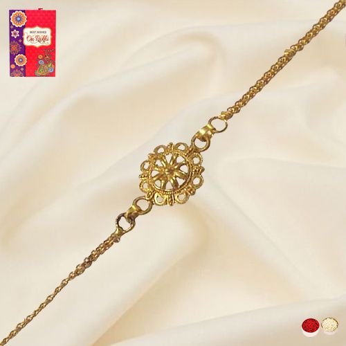 Elegant Gold Plated Rakhi