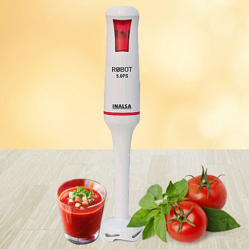 Magnificent Inalsa White n Red Hand Blender with Powerful Motor