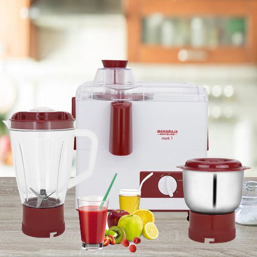 Impressive White and Red Juicer Mixer Grinder from Maharaja Whiteline