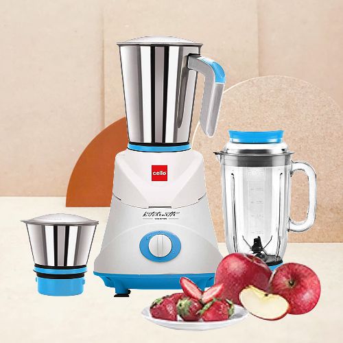 Lovely Cello 3 Jars Juicer Mixer Grinder in Blue