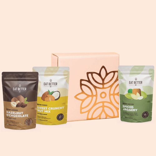 Magical Rosegold Gift Box of Mixed Nuts n Sweets