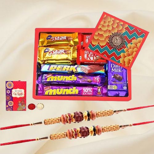 Rudraksh Rakhi with Chocolate Tango