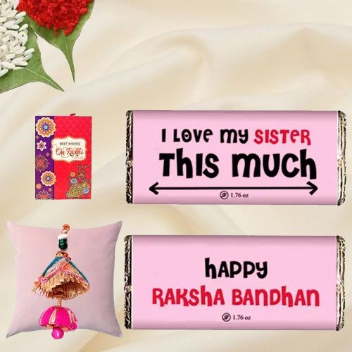 Sisterly Rakhi n Personalized Chocolate Magic