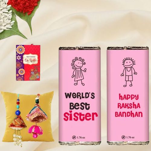 Twin Wonders Personalized Chocolates n Rakhi