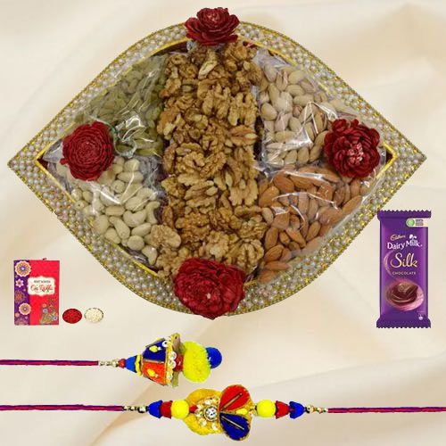 Bhai Bhabi Rakhi with Wellness Dry Fruits Kit