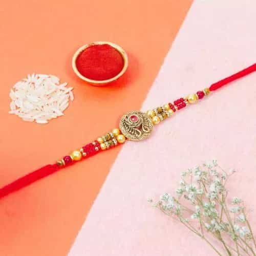 Classic Kundan Rakhi for Bhai