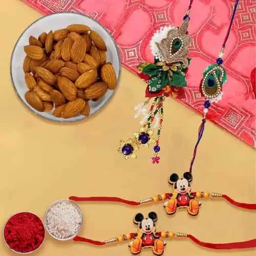 Amazing Family Rakhi Set with Almonds