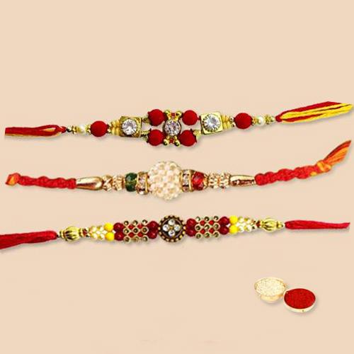 Designer Rakhi Set 3 Pcs