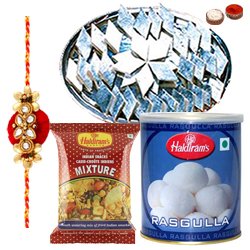 Free  Rakh Roli tika and Chawal along with  Haldiram special sweet pack