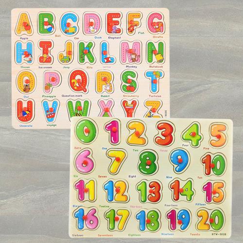 Exclusive Set of 2 Wooden Learning Board for Kids