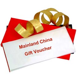 Mainland China Gift E Vouchers Worth Rs.1000