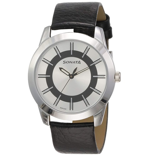 Modish Sonata Analog Silver White Dial Mens Watch