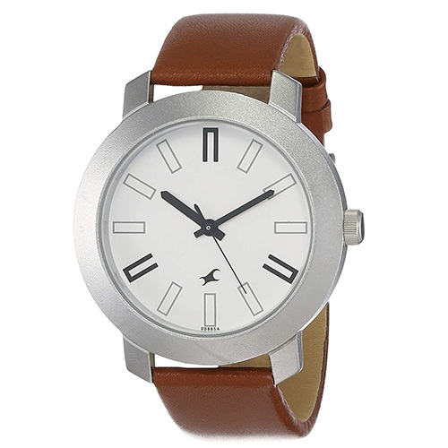 Enthralling Fastrack Casual Analog White Dial Mens Watch