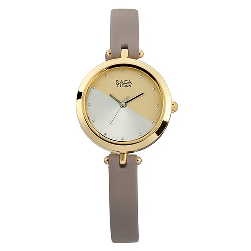 Awesome Titan Raga Viva Champagne Dial Watch for Women